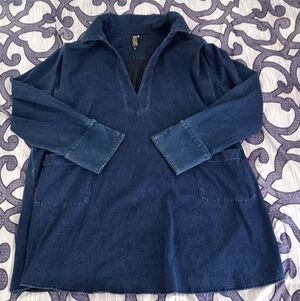 🕊MARLA WYNNE plus Size Denim Long Shirt/Dress🕊